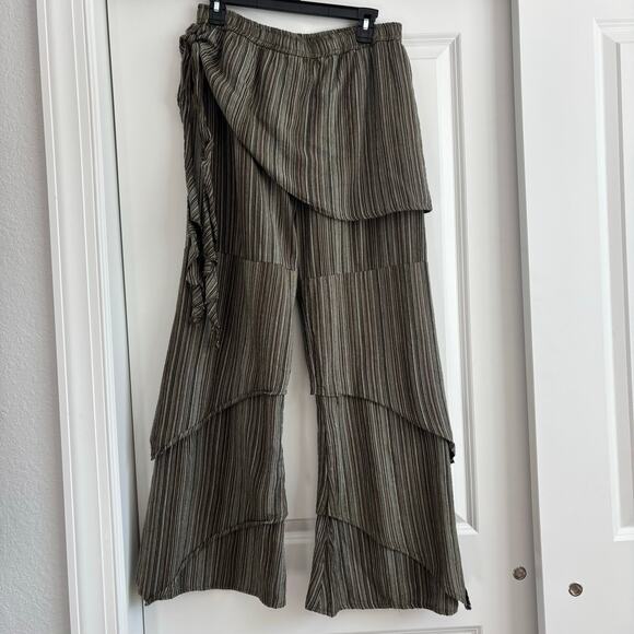 Lakhays Women’s Boho Bohemian Festival Artisan Wide Leg Pants Sz M/L Hippie - Picture 2 of 14